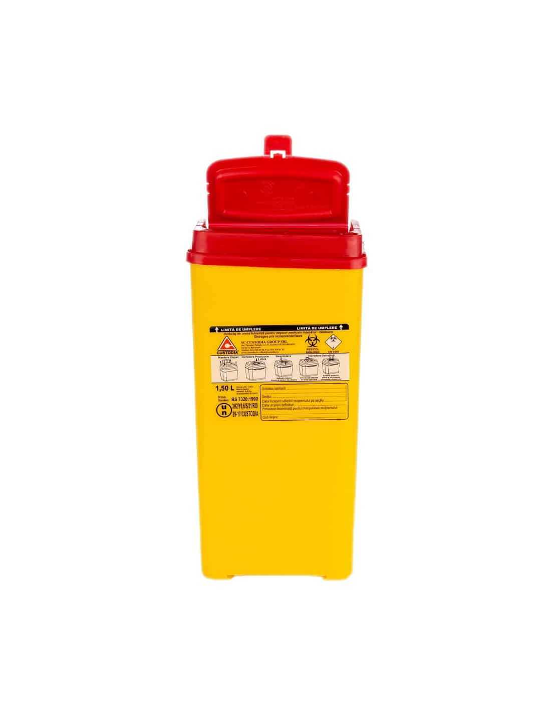 Cutie deseuri medicale intepatoare - taietoare, polipropilena, 1.5L product thumbnail image