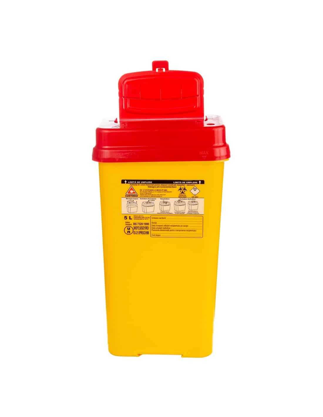 Cutie pentru intepatoare - taietoare, deseuri medicale infectioase, 5L product thumbnail image