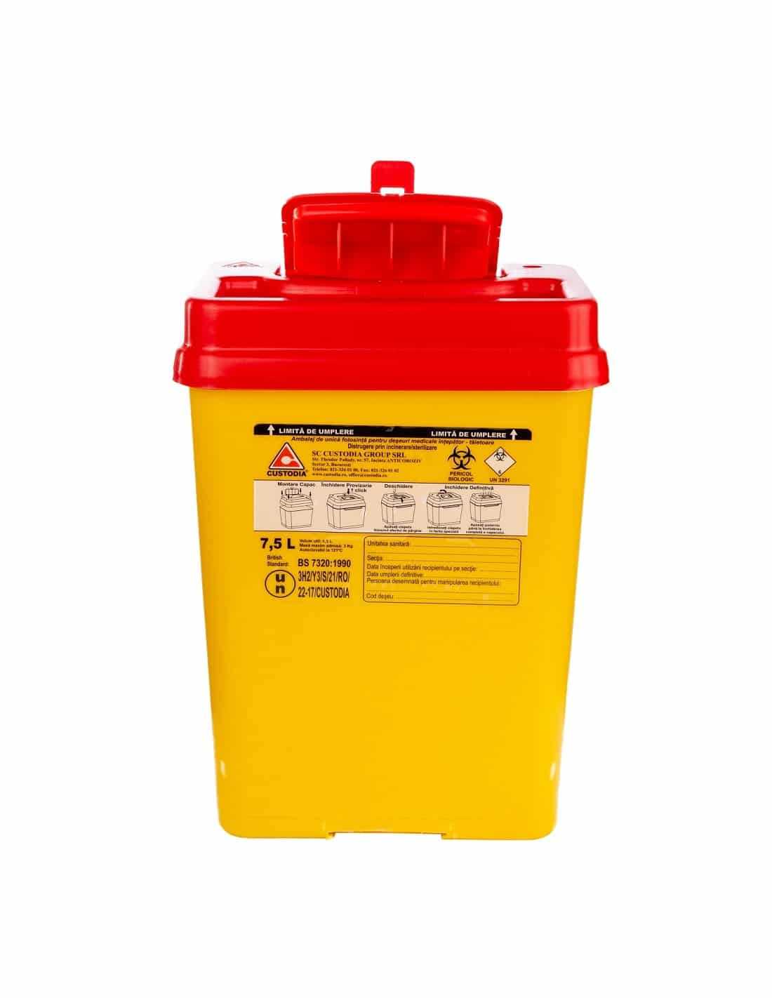 Cutie pentru intepatoare - taietoare, deseuri infectioase, 7.5L product thumbnail image
