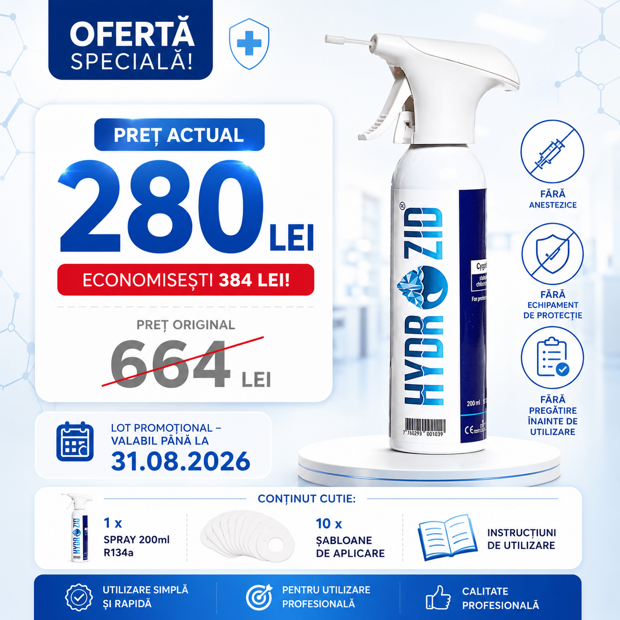 Spray pentru inghetarea negilor, 200ml, Hydrozid product thumbnail image