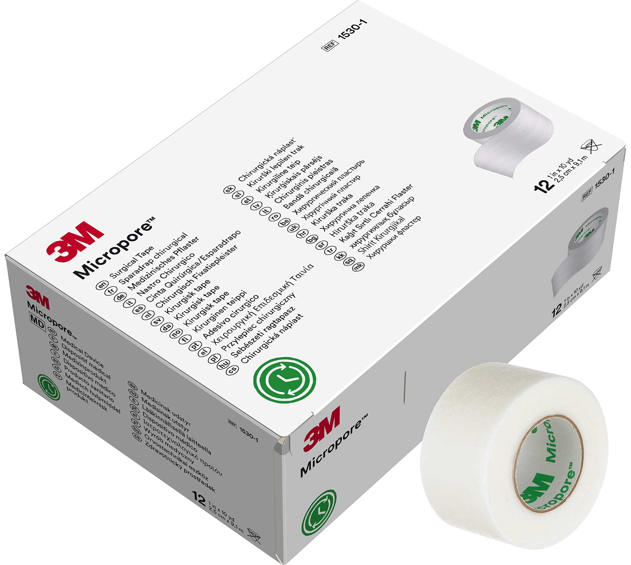 Banda chirurgicala 2.5cm x 9m, 12 buc, Micropore™ 3M™ 1530-1 product thumbnail image