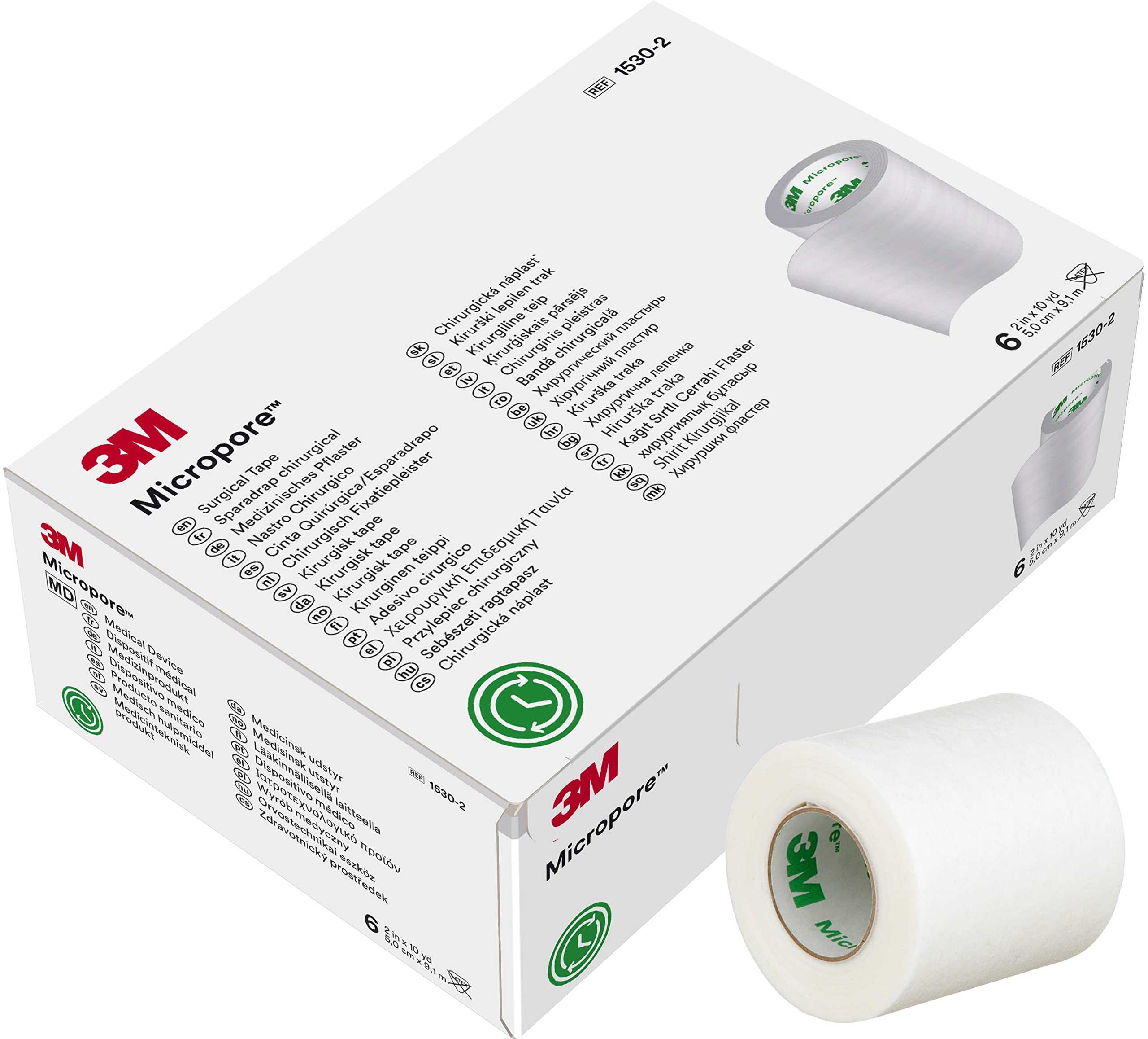 Banda chirurgicala 5cm x 9m, 6 buc, Micropore™ 3M™ 1530-2 product thumbnail image