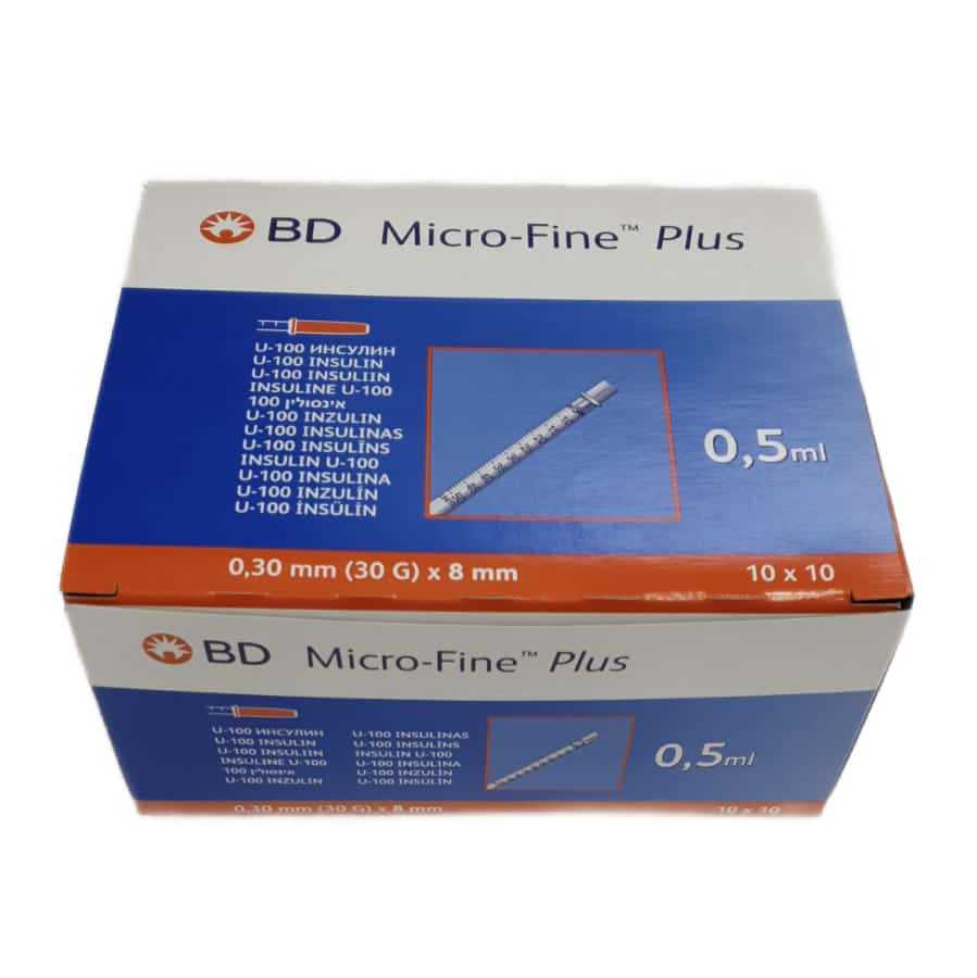 Seringi Insulină cu ac 0.5 ml, 30Gx8mm, 100buc, BD Micro-Fine product thumbnail image