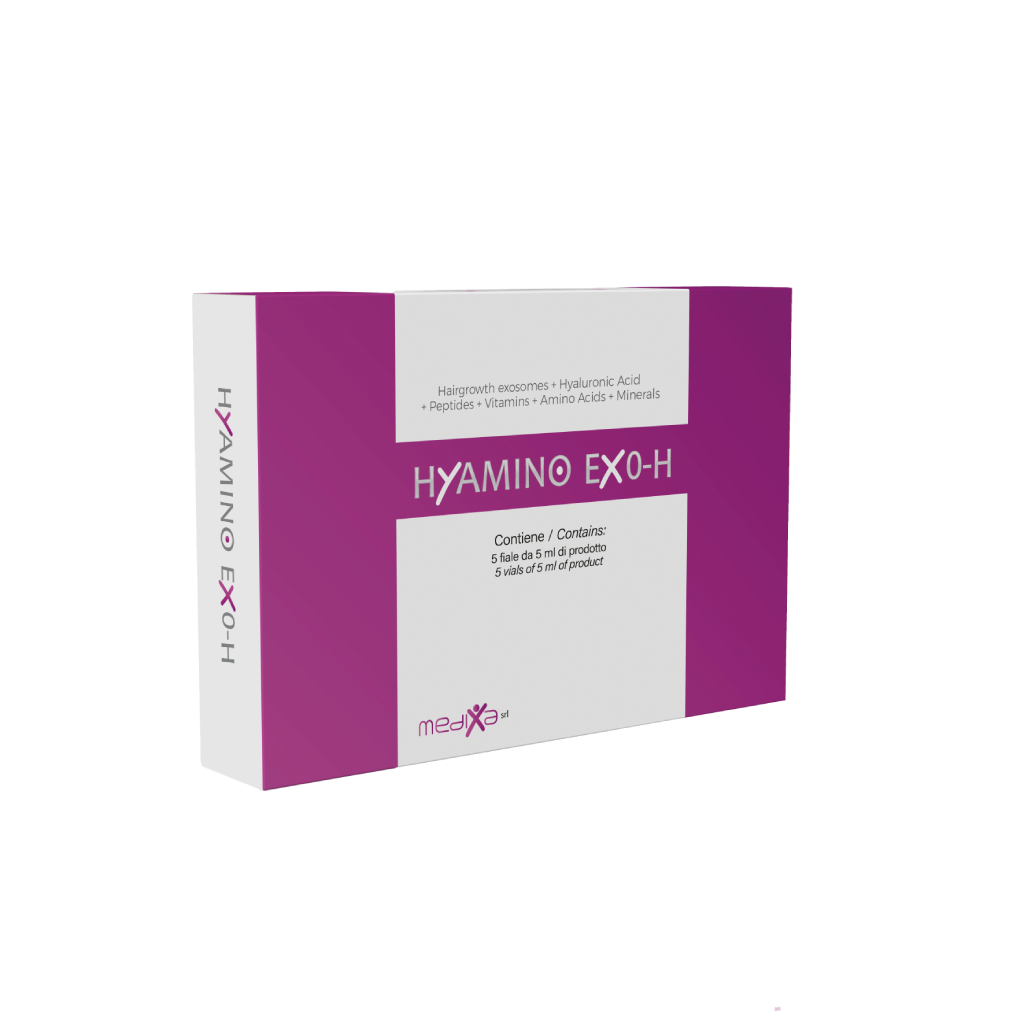 Exozomi pentru creșterea părului + peptide + vitamine + aminoacizi + acid hialuronic. Hyamino EXO-H, 5 flacoane x 5ml product thumbnail image