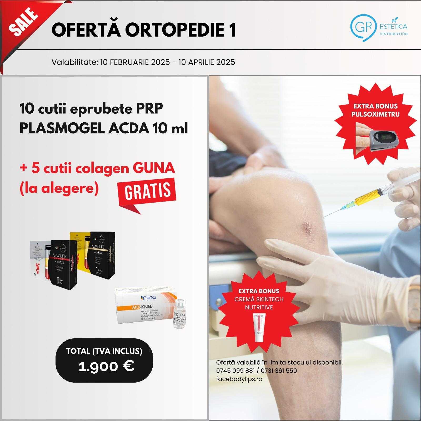 Ofertă: 10 cutii x 10 eprubete PRP Plasmogel ACDA 10 ml, 5 cutii colagen Guna product thumbnail image