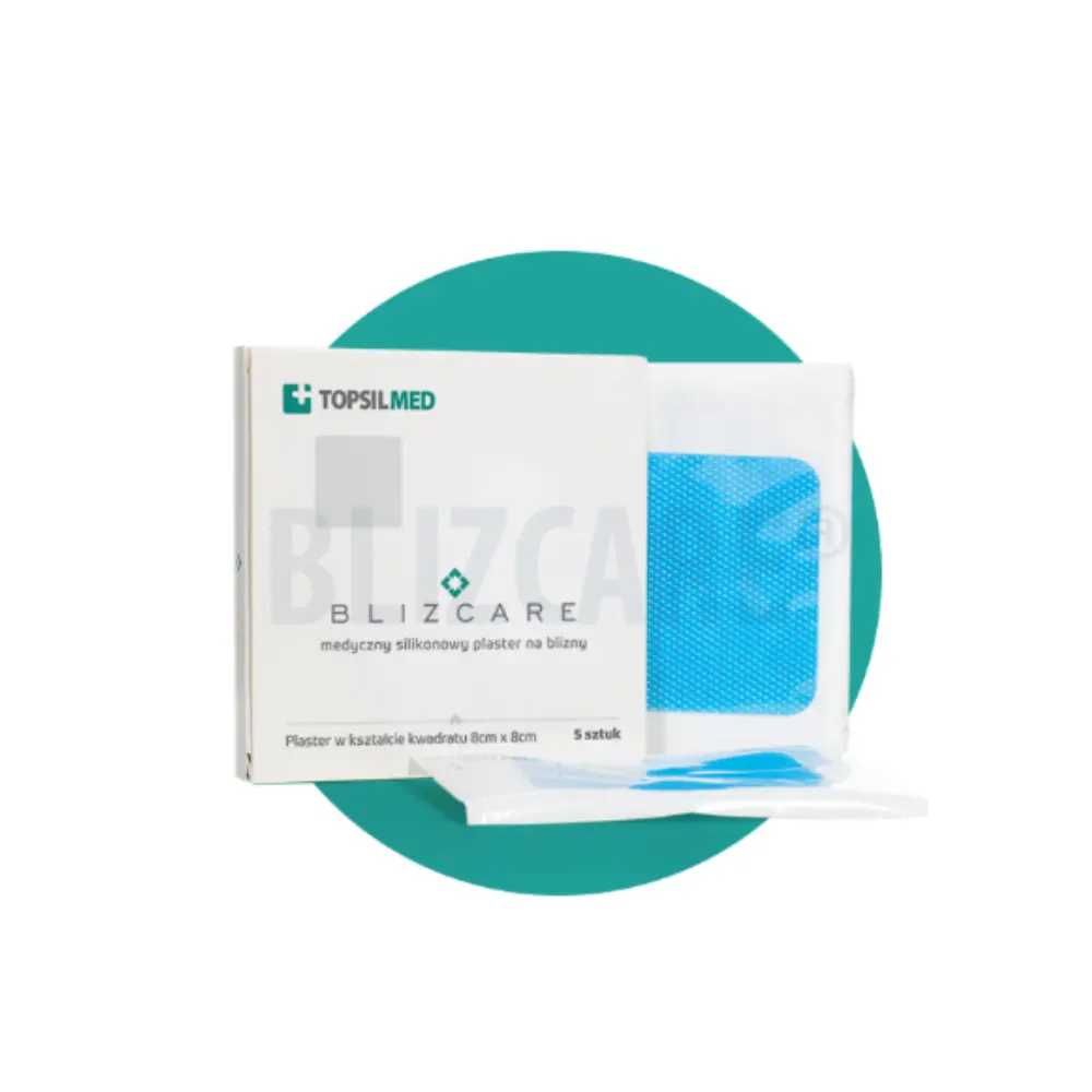 Plasturi siliconici pentru cicatrici BLIZCARE Regular Square 8x8cm (5 buc.) product thumbnail image