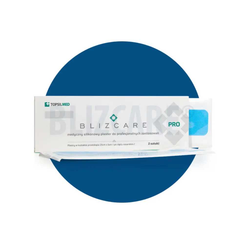Plasturi siliconici pentru cicatrici post-cezariană BLIZCARE Pro 25x5cm (2 buc.) product thumbnail image