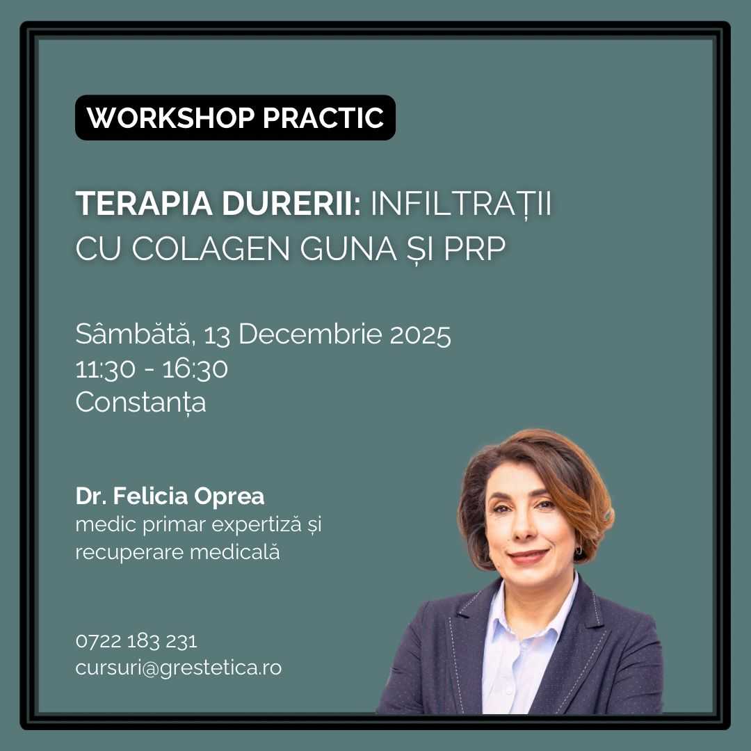 CONSTANTA Workshop: Terapia durerii: Infiltrații cu colagen Guna și PRP product thumbnail image
