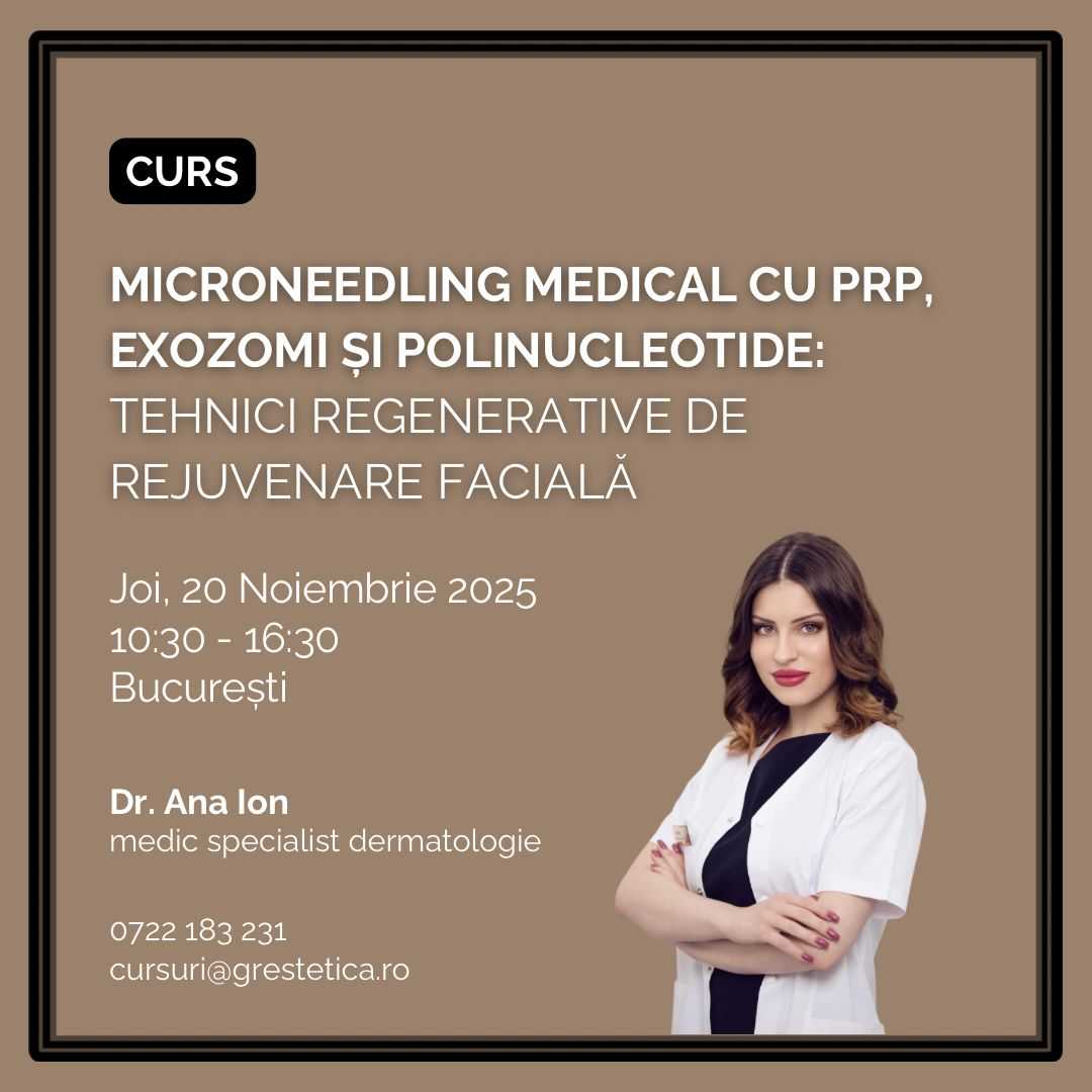 Curs: Microneedling medical cu PRP, exozomi și polinucleotide - Dr. Ana Ion product thumbnail image