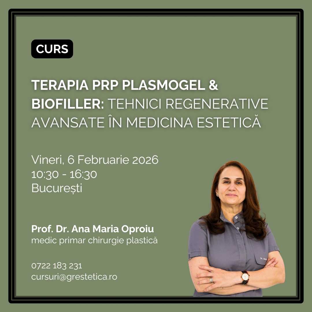 Curs: Terapia PRP Plasmogel & Biofiller: Tehnici regenerative avansate în medicina estetică, Prof. Dr. Ana Maria Oproiu product thumbnail image