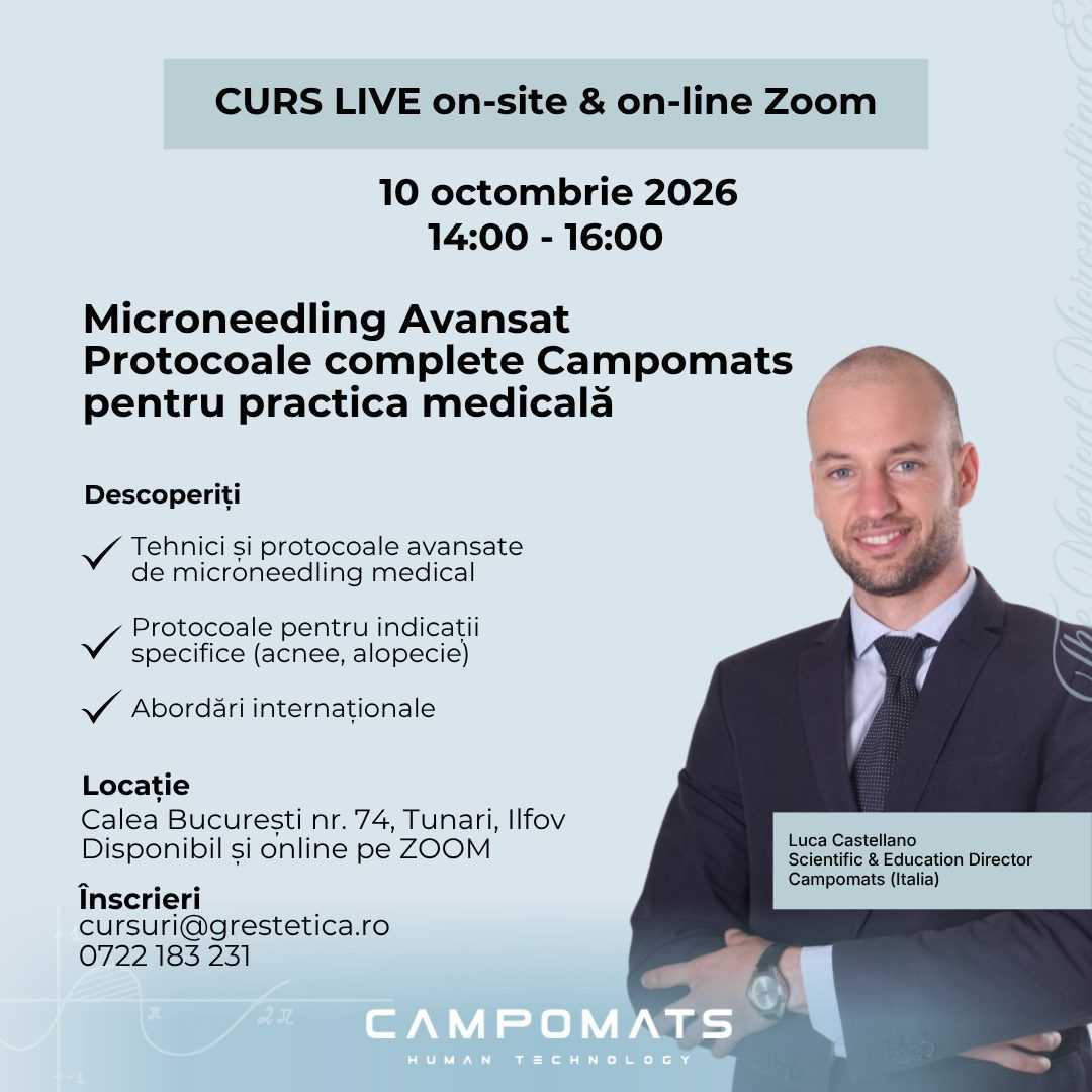 EVENIMENT EXCLUSIV - Microneedling Avansat: Protocoale Complete Campomats pentru Practica Medicală product thumbnail image