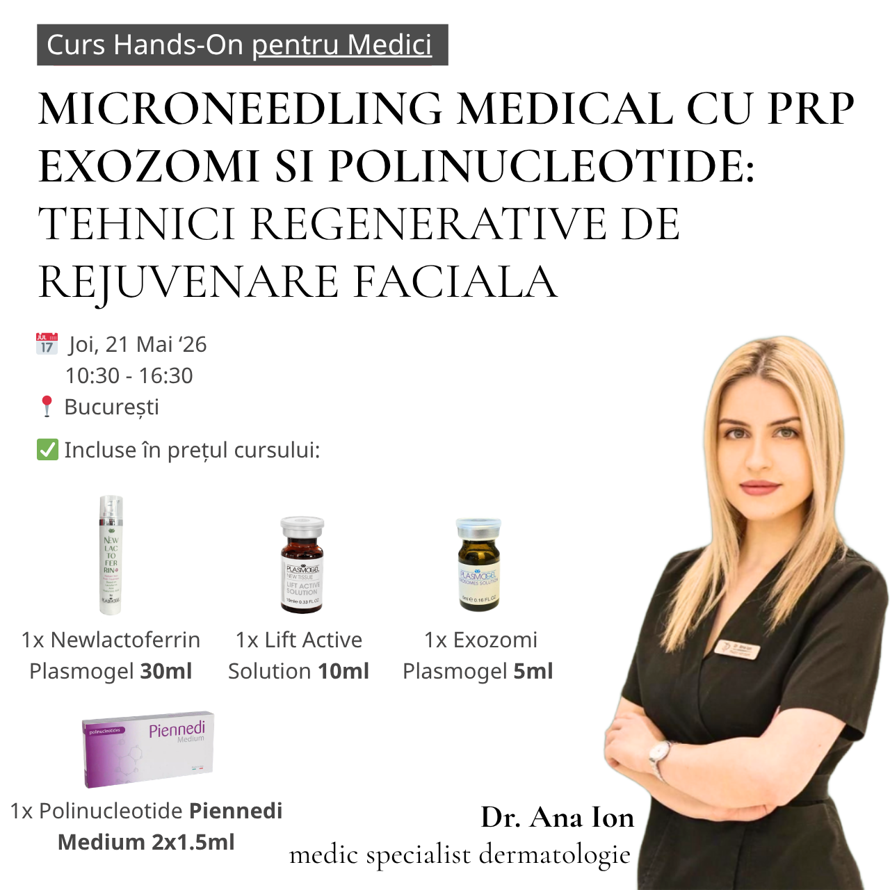 Curs Microneedling Medical cu PRP, Exozomi și Polinucleotide product thumbnail image