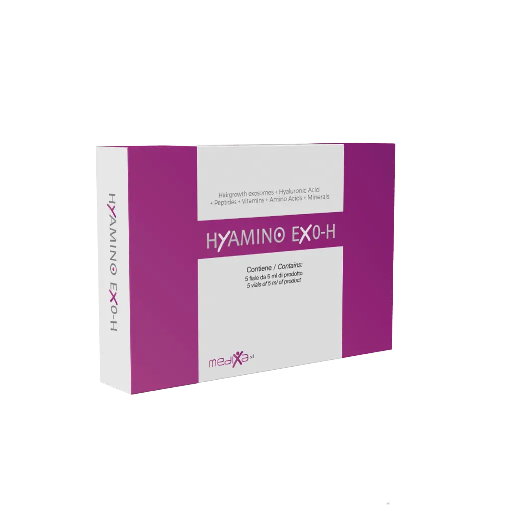 Exozomi pentru creșterea părului + peptide + vitamine + aminoacizi + acid hialuronic. Hyamino EXO-H, 5 fiole x 5ml product thumbnail image
