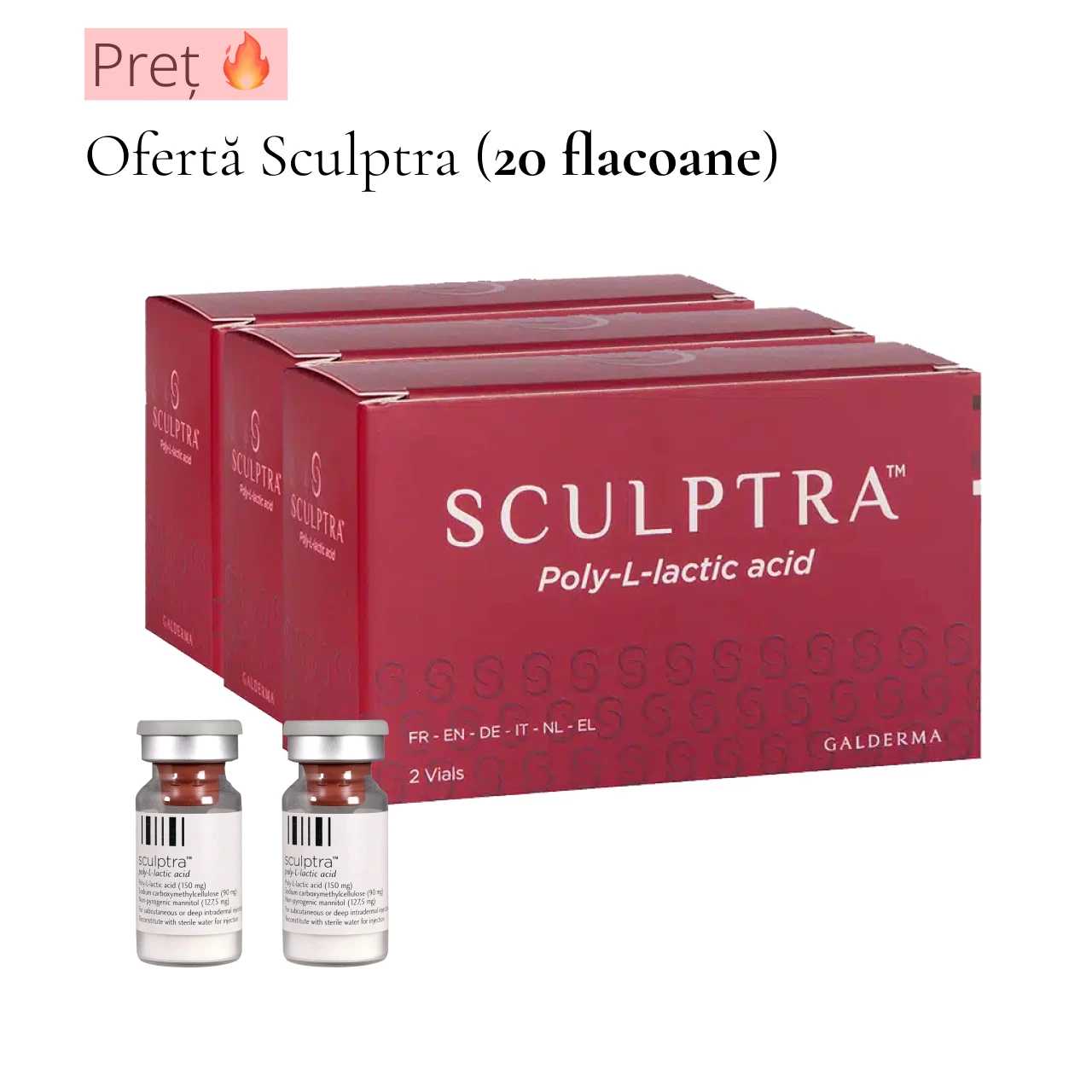 Oferta Sculptra Acid Polilactic - 20 Flacoane - Ultima oferta product thumbnail image