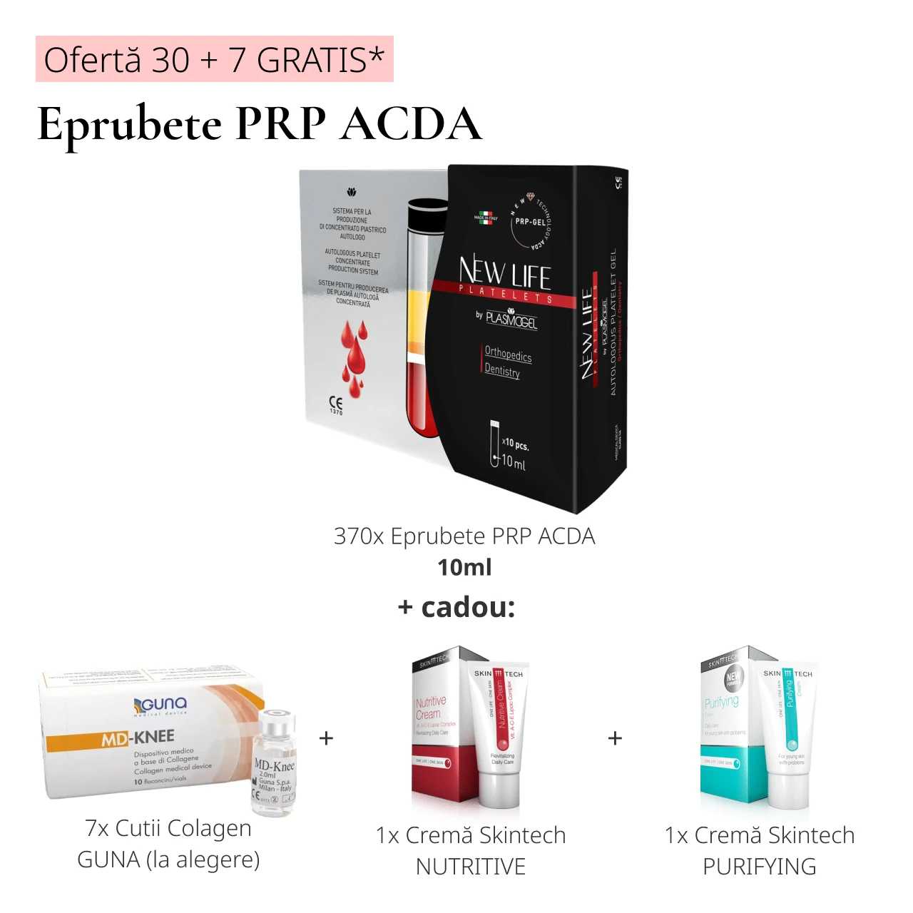 Oferă: 37 cutii x 10 eprubete PRP 10 ml ACDA + 7 cutii colagen Guna product thumbnail image