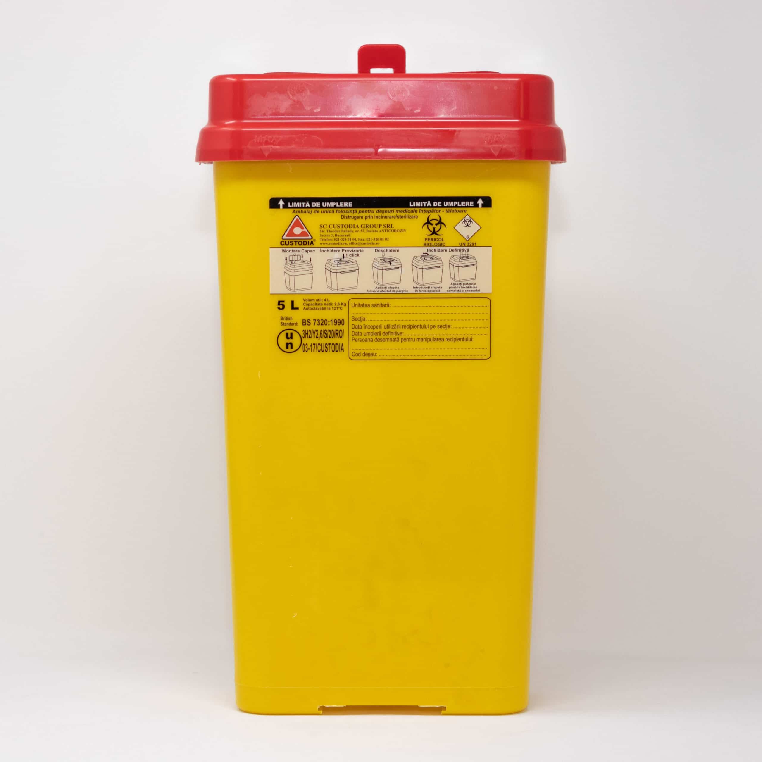 Cutie pentru intepatoare - taietoare, deseuri medicale infectioase, 5L product image 2