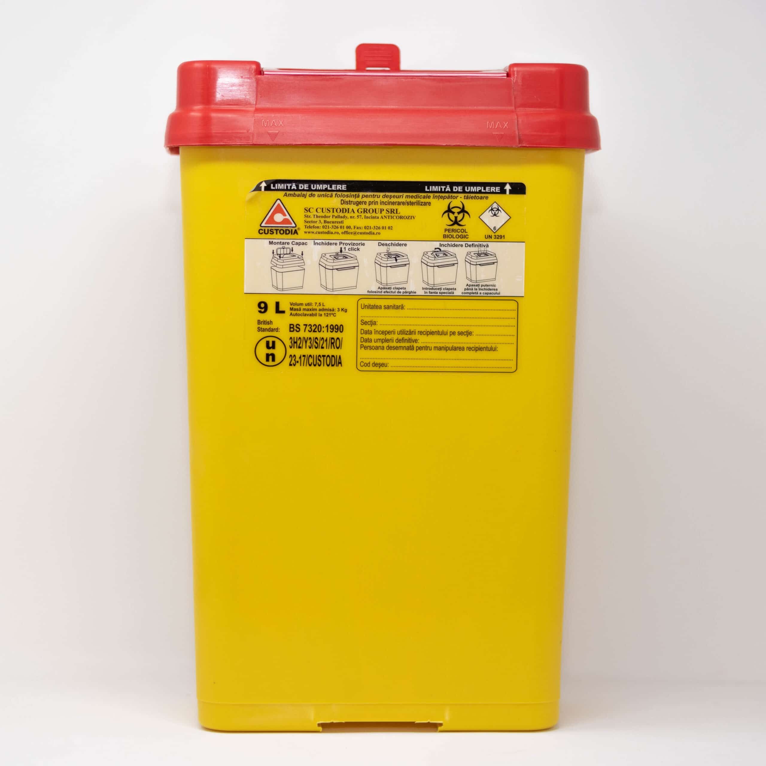 Cutie deseuri intepatoare - taietoare, din polipropilena, 9L product image 2