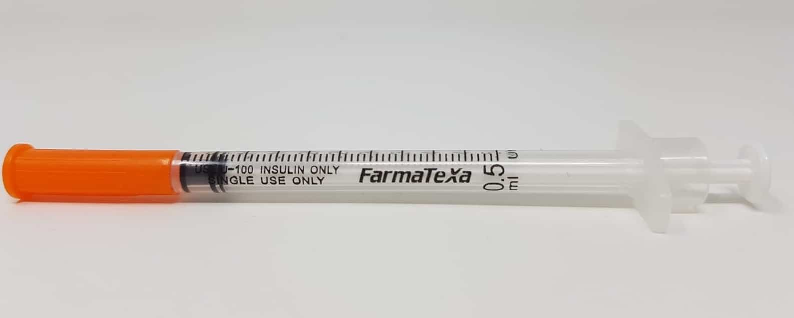 Seringi insulină 0.5 ml, ac 30Gx8mm, 100buc, Farmac-Zabban product image 3