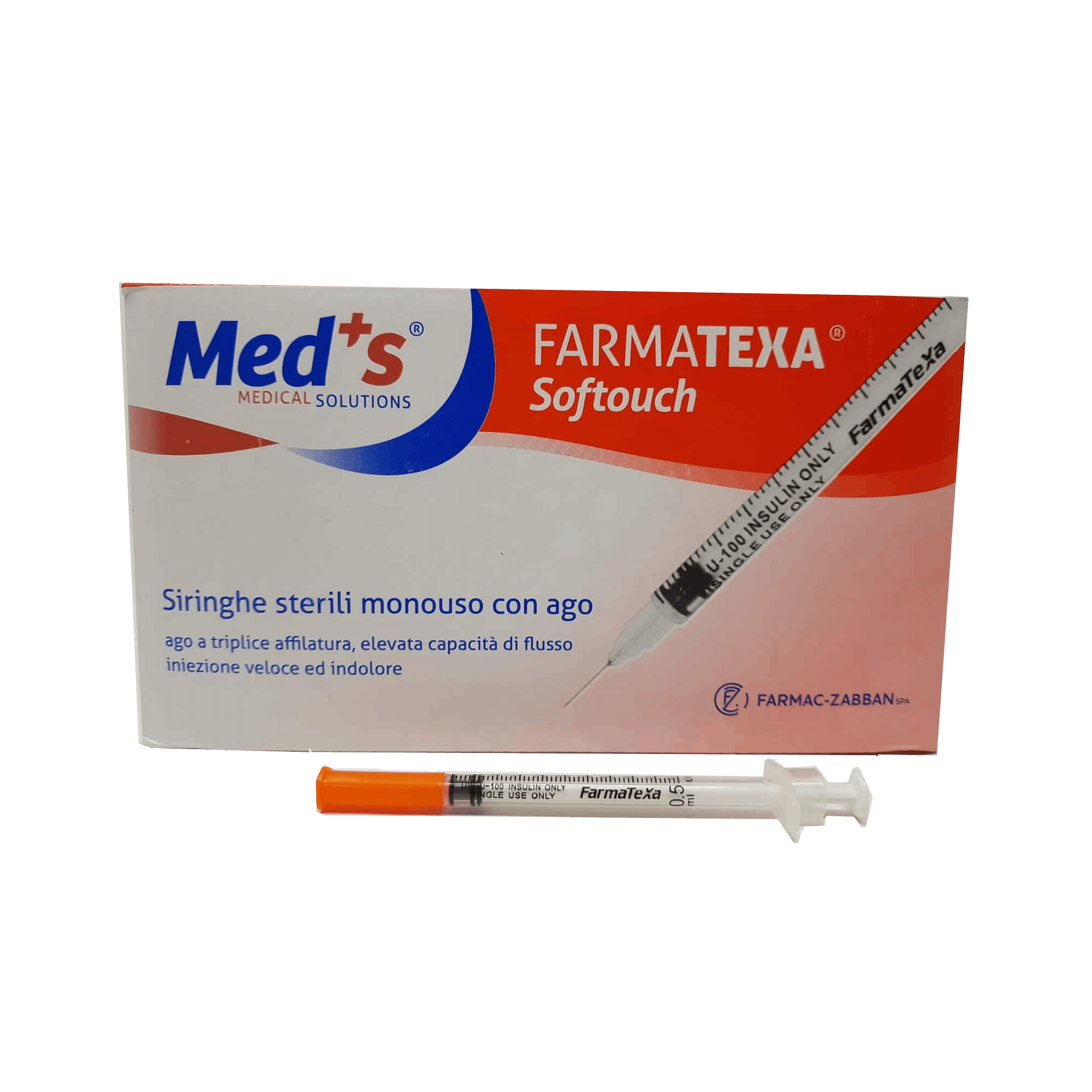 Seringi insulină 0.5 ml, ac 30Gx8mm, 100buc, Farmac-Zabban product image 4