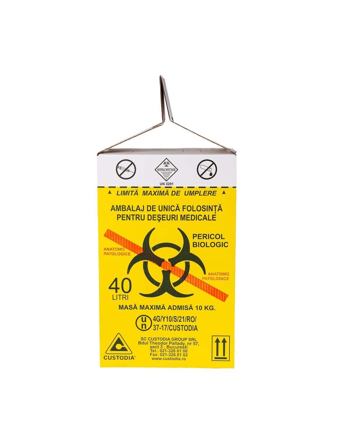 Cutie galbena pentru deseuri infectioase, 40L product image 2