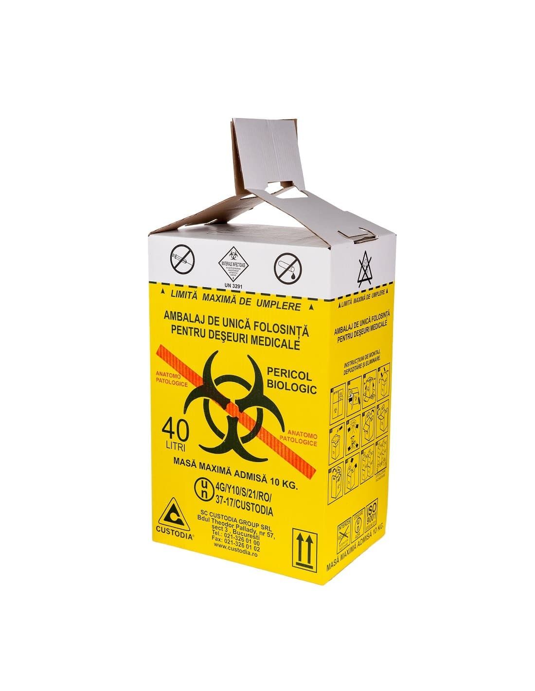 Cutie galbena pentru deseuri infectioase, 40L product image