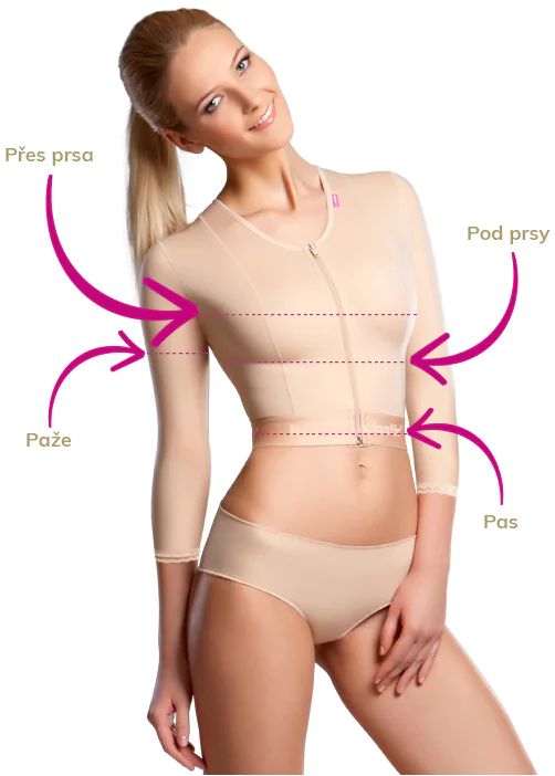 Vestă de compresie postoperatorie cu mâneci lungi, MT smooth Variant product image 5