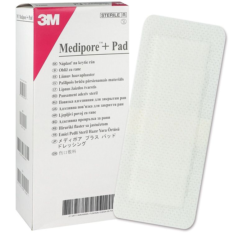 Pansament steril pe suport textil cu pad absorbant neaderent, 25 buc, 3M™ Medipore™ + Pad (10 cm x 15 cm) product image