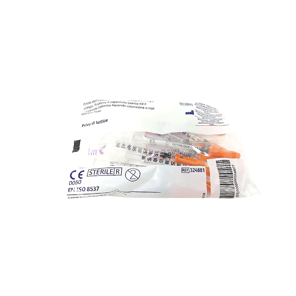 Seringi Insulină cu ac 0.5 ml, 30Gx8mm, 100buc, BD Micro-Fine product image 4