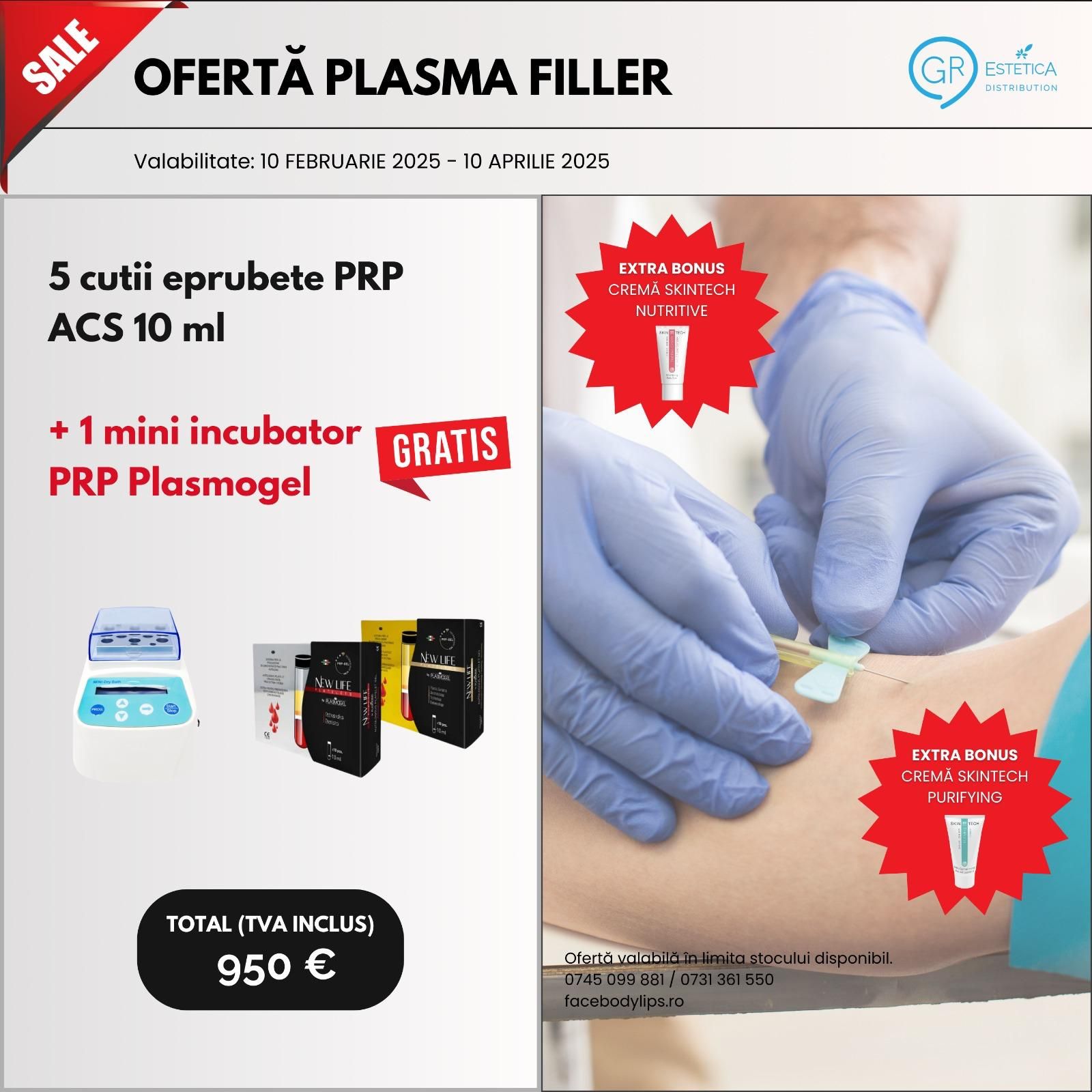 Ofertă: Plasma Filler. 5 cutii eprubete PRP, ACS 10 ml + 1 mini incubator PRP Plasmogel product image