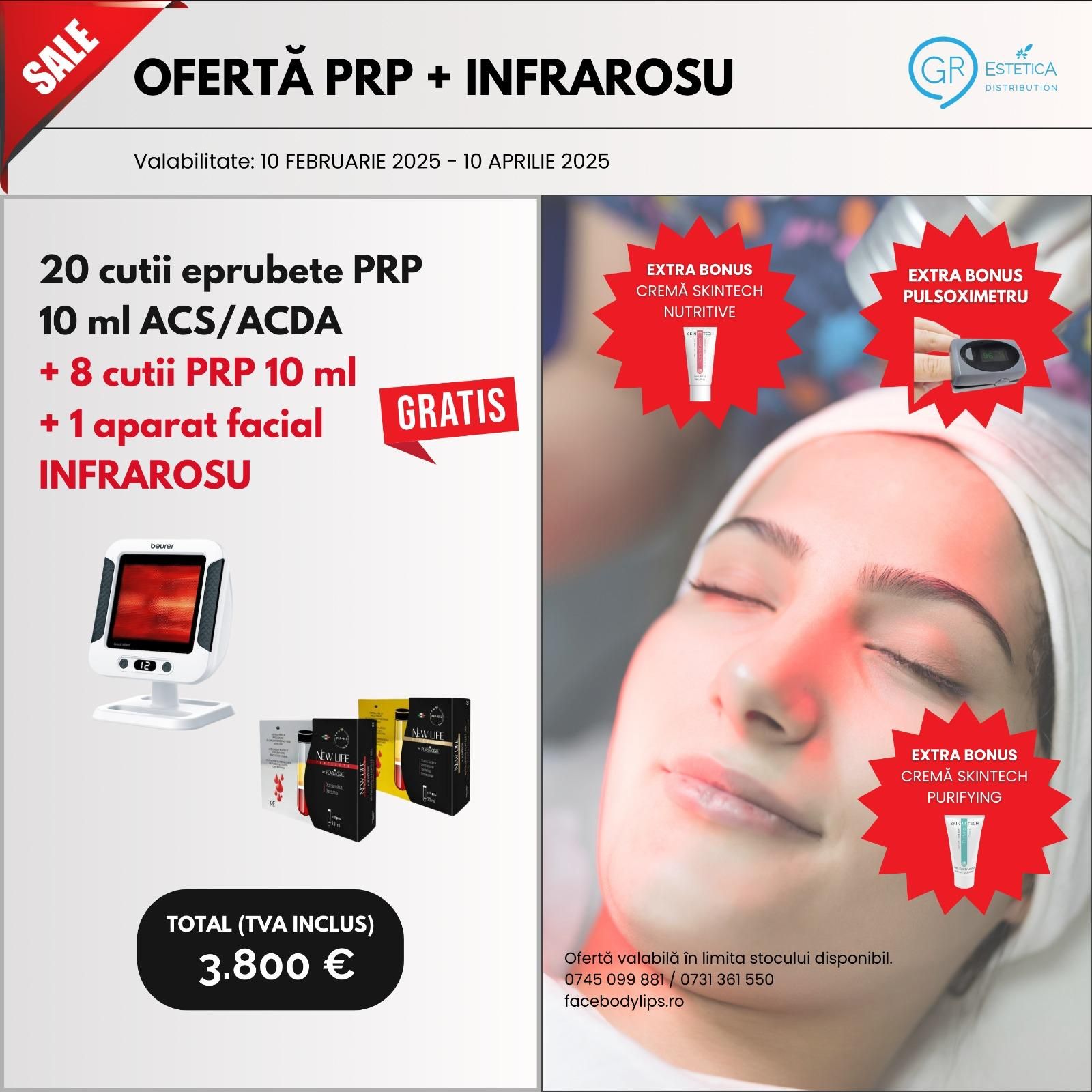 Ofertă: 28 cutii x 10 eprubete PRP 10ml + aparat facial infraroșu product image