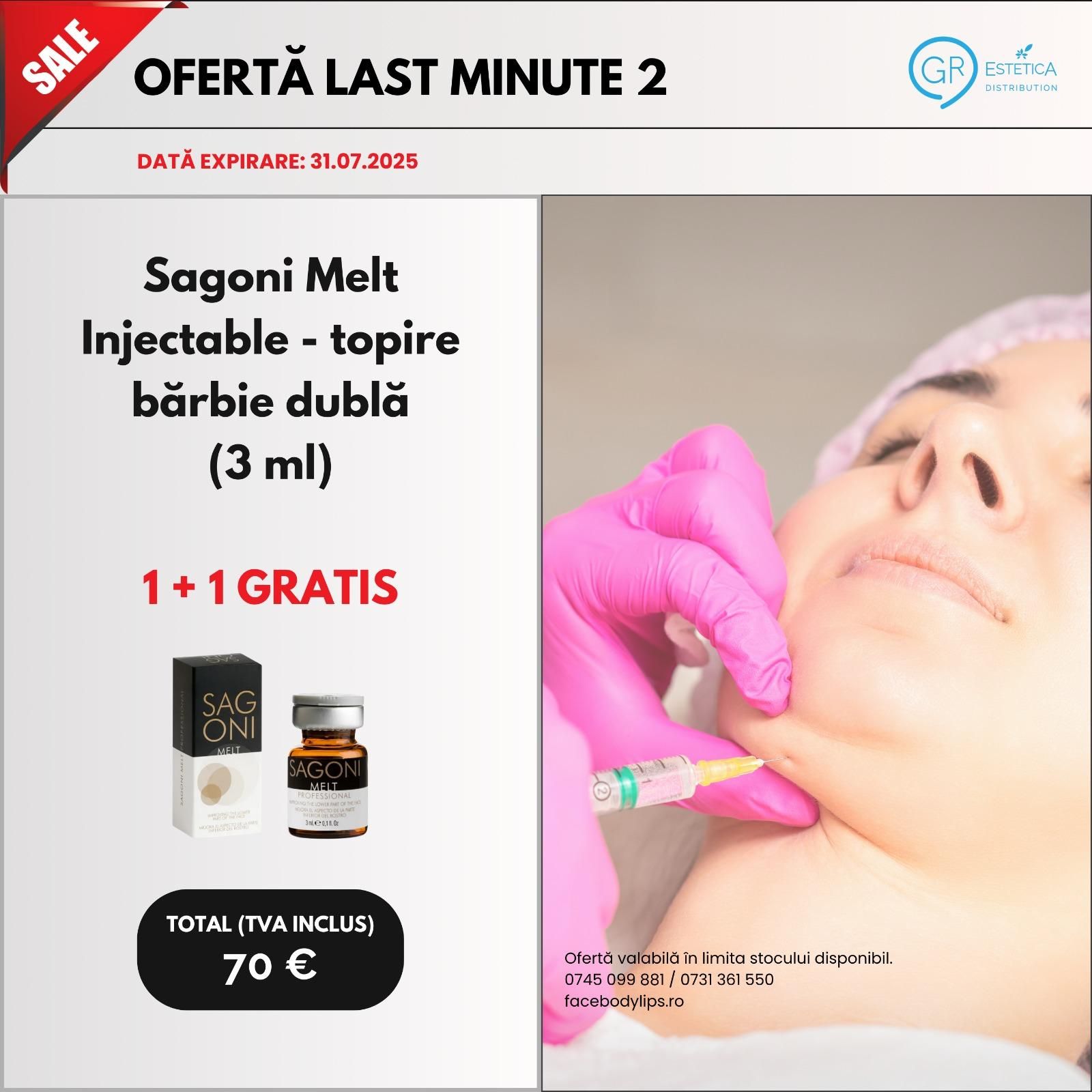 Ofertă: Sagoni Melt Injectable - topire bărbie dublă (3ml) 1 + 1 product image