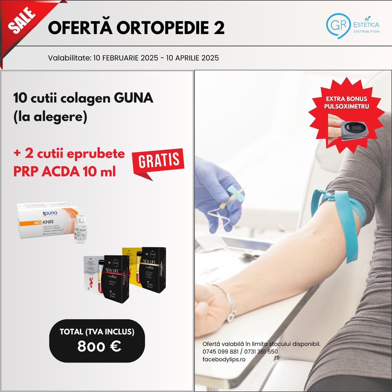 Ofertă: 10 cutii colagen Guna + 2 cutii x 10 eprubete PRP ACDA 10 ml product image