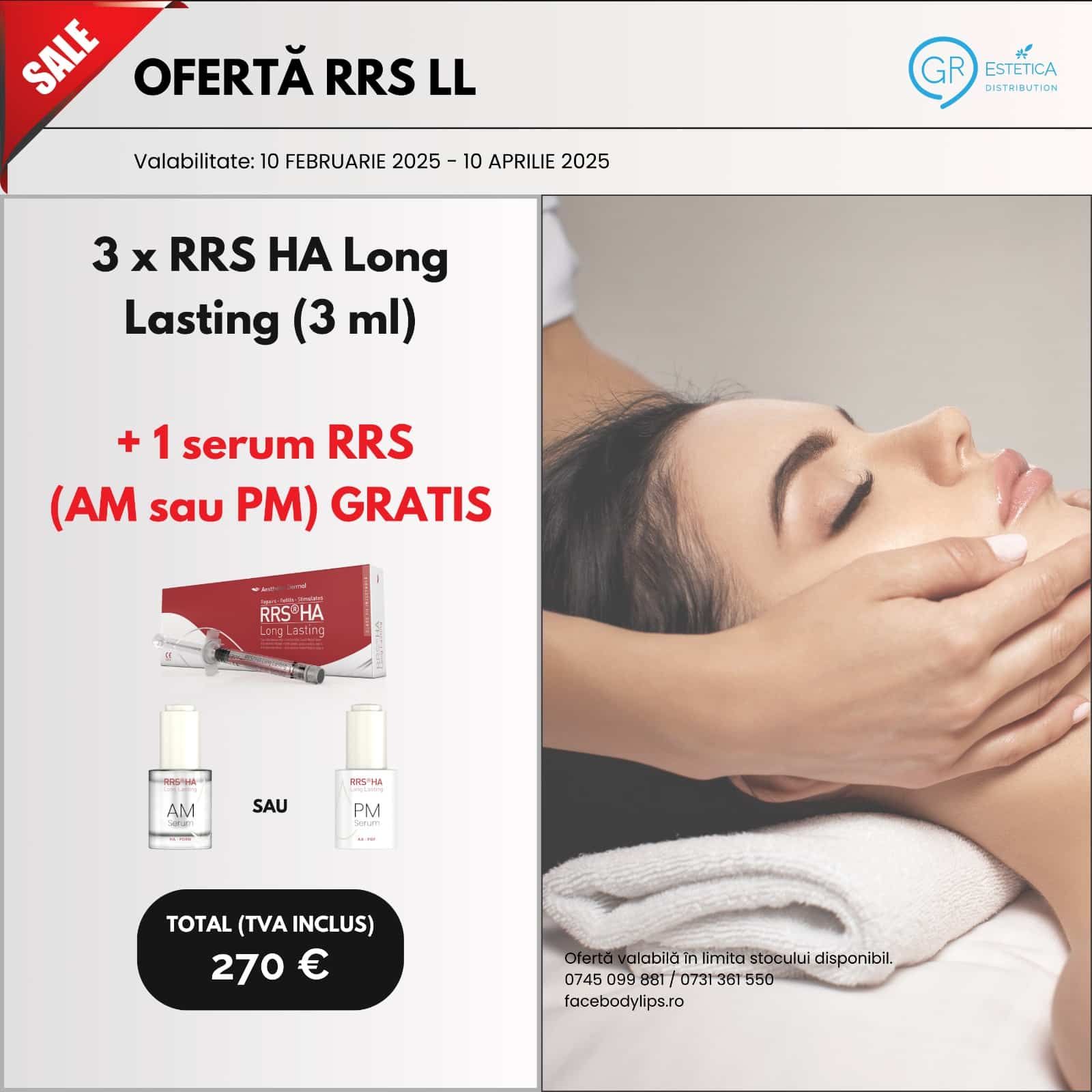 Ofertă: RRS HA Long Lasting 3ml x 3 cutii, 1 serum RRS (AM sau PM) product image