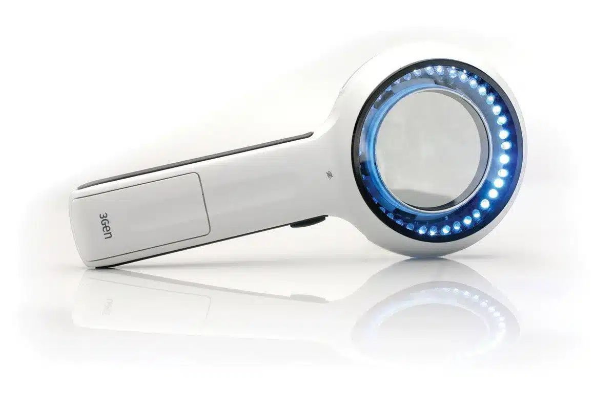 Lupă cu lumină pentru examinare dermatologică fără reflexii, Lumio Dermlite, LUM product image