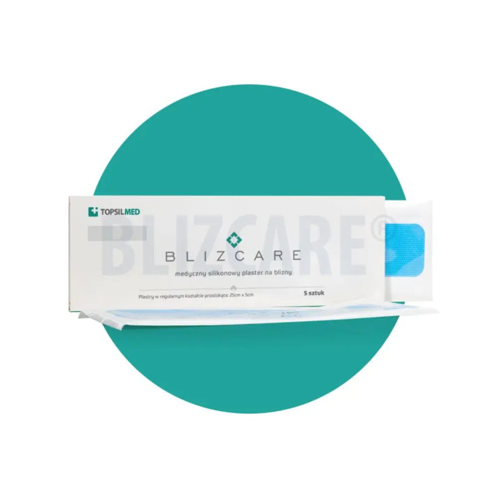 Plasturi siliconici pentru cicatrici post-cezariană BLIZCARE Pro Regular, 25x5cm (5 buc.) product image