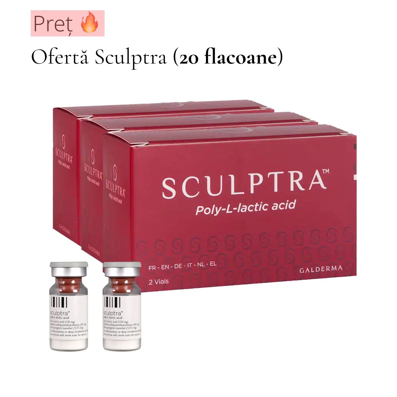 Oferta Sculptra Acid Polilactic - 20 Flacoane - Ultima oferta product image