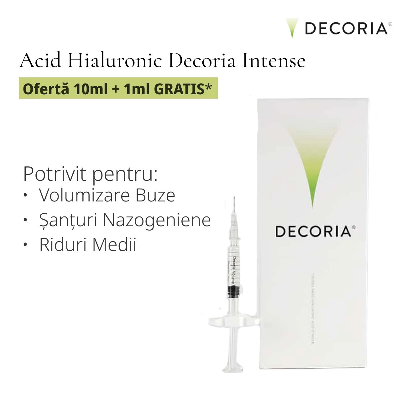 Oferta Acid Hialuronic Decoria Intense 10+1ml Gratis product image
