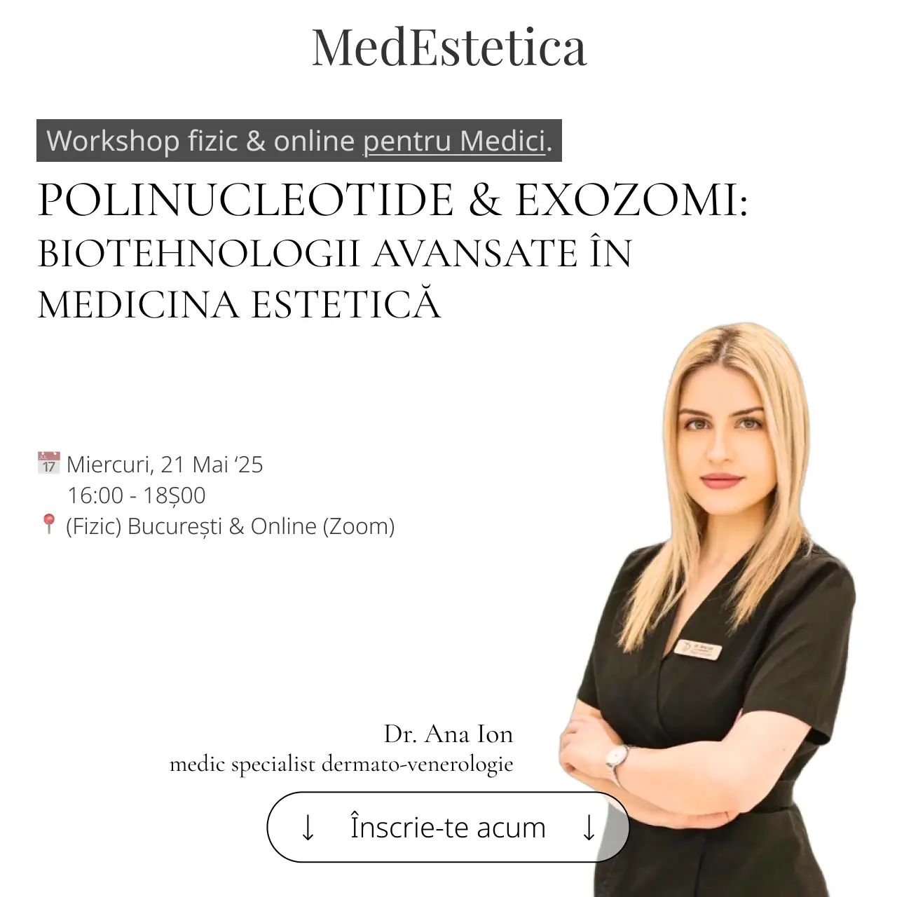 Workshop: Polinucleotide și Exozomi cu Dr. Ana Ion product image