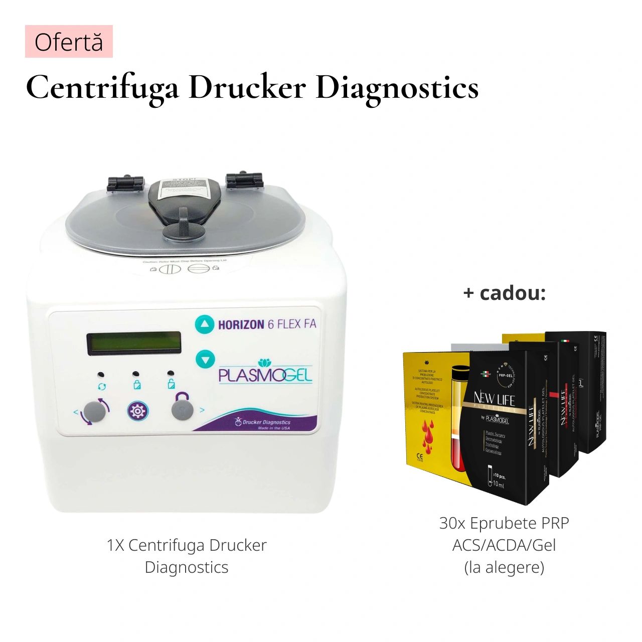 OFERTA Centrifuga Drucker Diagnostics + 3 cutii PRP Plasmogel product image