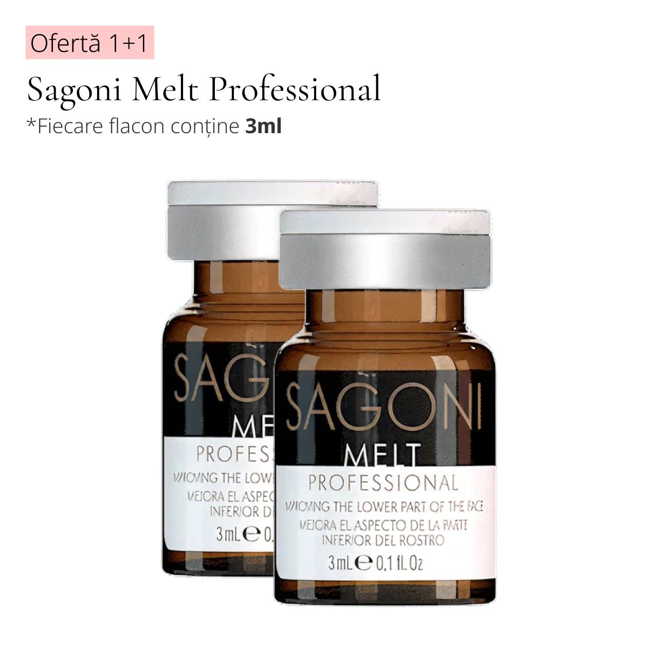 Ofertă: Sagoni Melt Injectable - topire bărbie dublă (3ml) 1 + 1 product image
