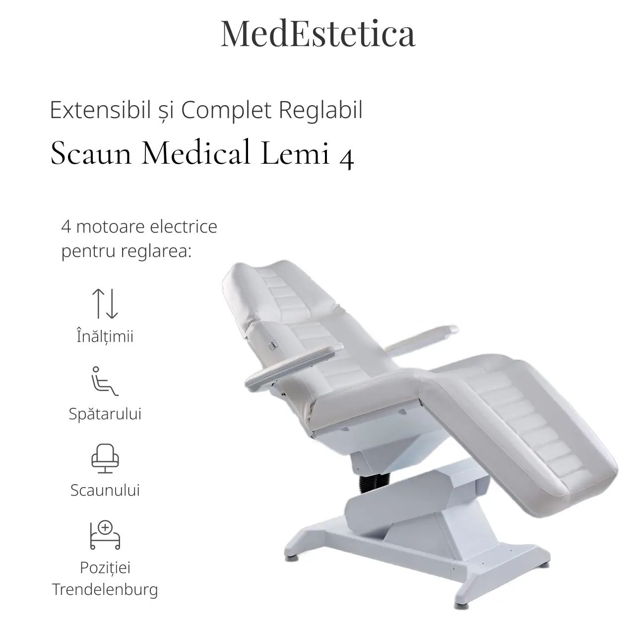 Lemi 4 scaun medical extensibil complet reglabil, 4 motoare product image 2