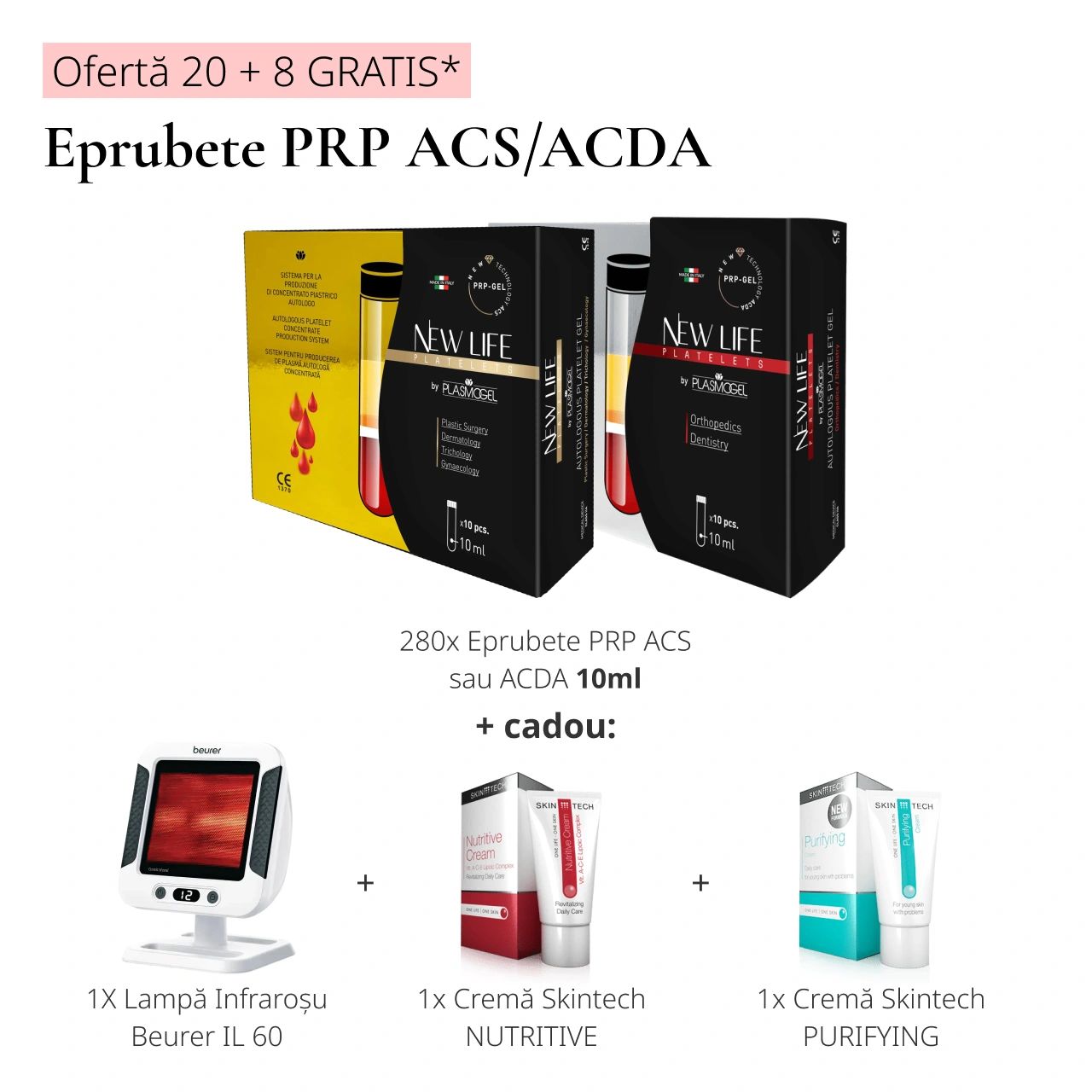 Ofertă: 28 cutii x 10 eprubete PRP 10ml + aparat facial infraroșu product image
