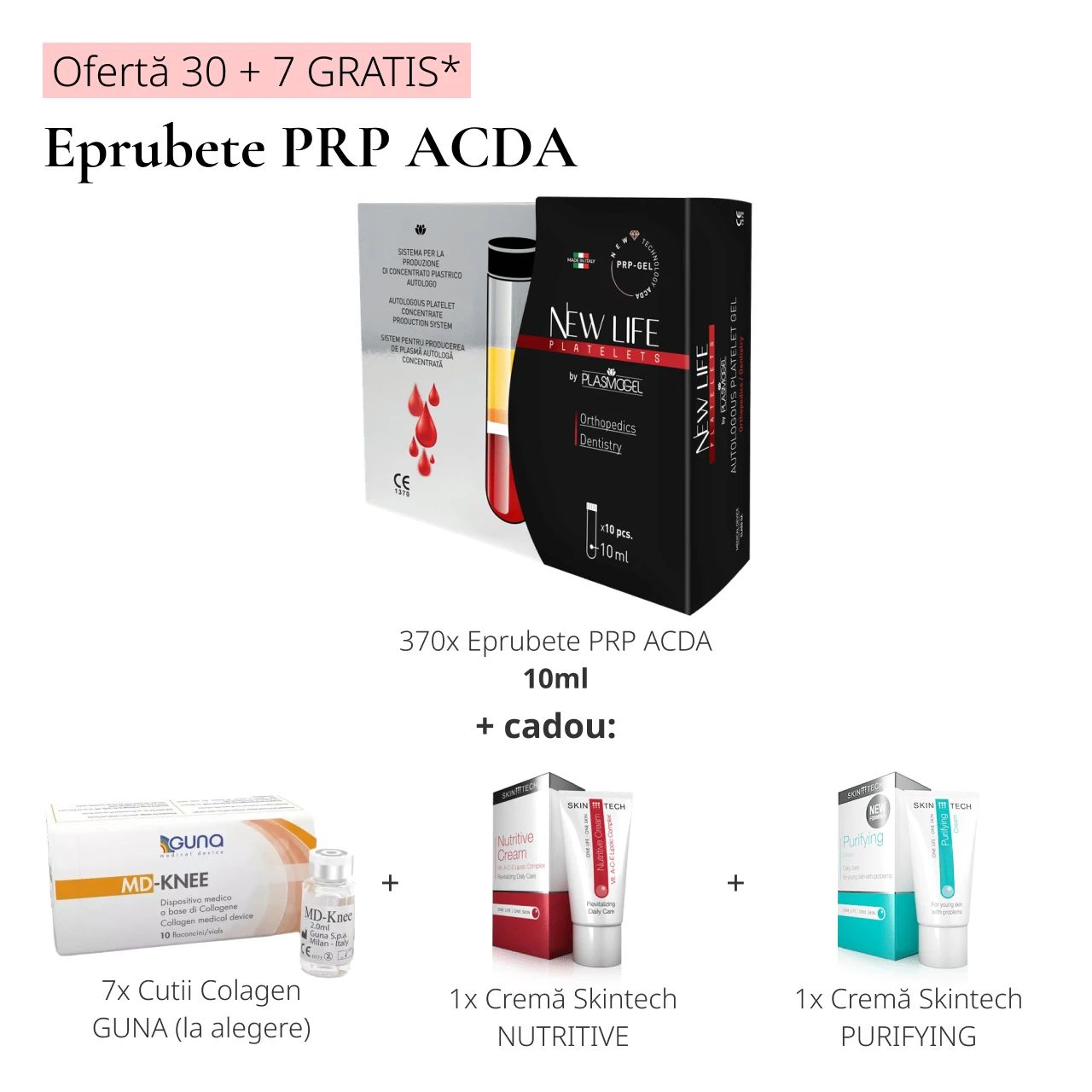 Oferă: 37 cutii x 10 eprubete PRP 10 ml ACDA + 7 cutii colagen Guna product image